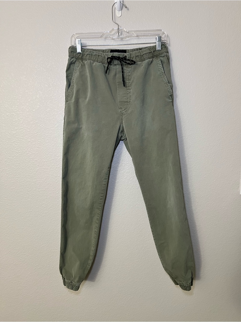 American Eagle Jogger Pants Womens Small Olive Green Drawstring Next Level Flex